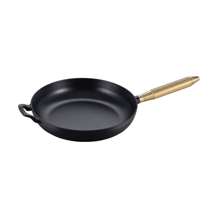 Buster & Punch stekpanna gjutjärn svart Ø28 cm, Mässinghandtag STAUB