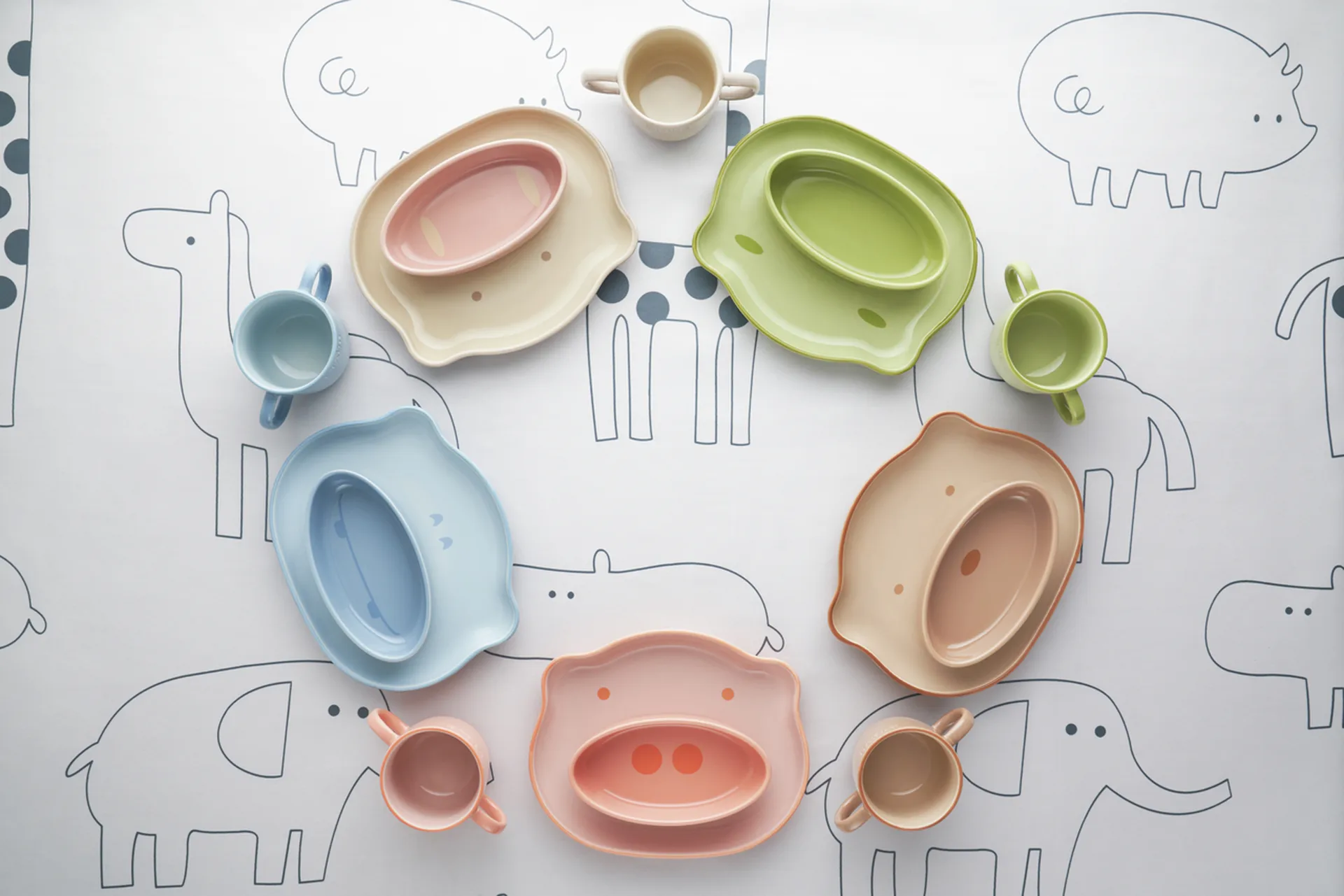 Staub barnservis 4 delar, Brun STAUB