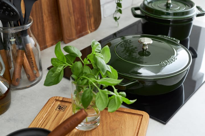 Staub Chistera traktörpanna gjutjärn Ø24 cm, Basilikagrön STAUB