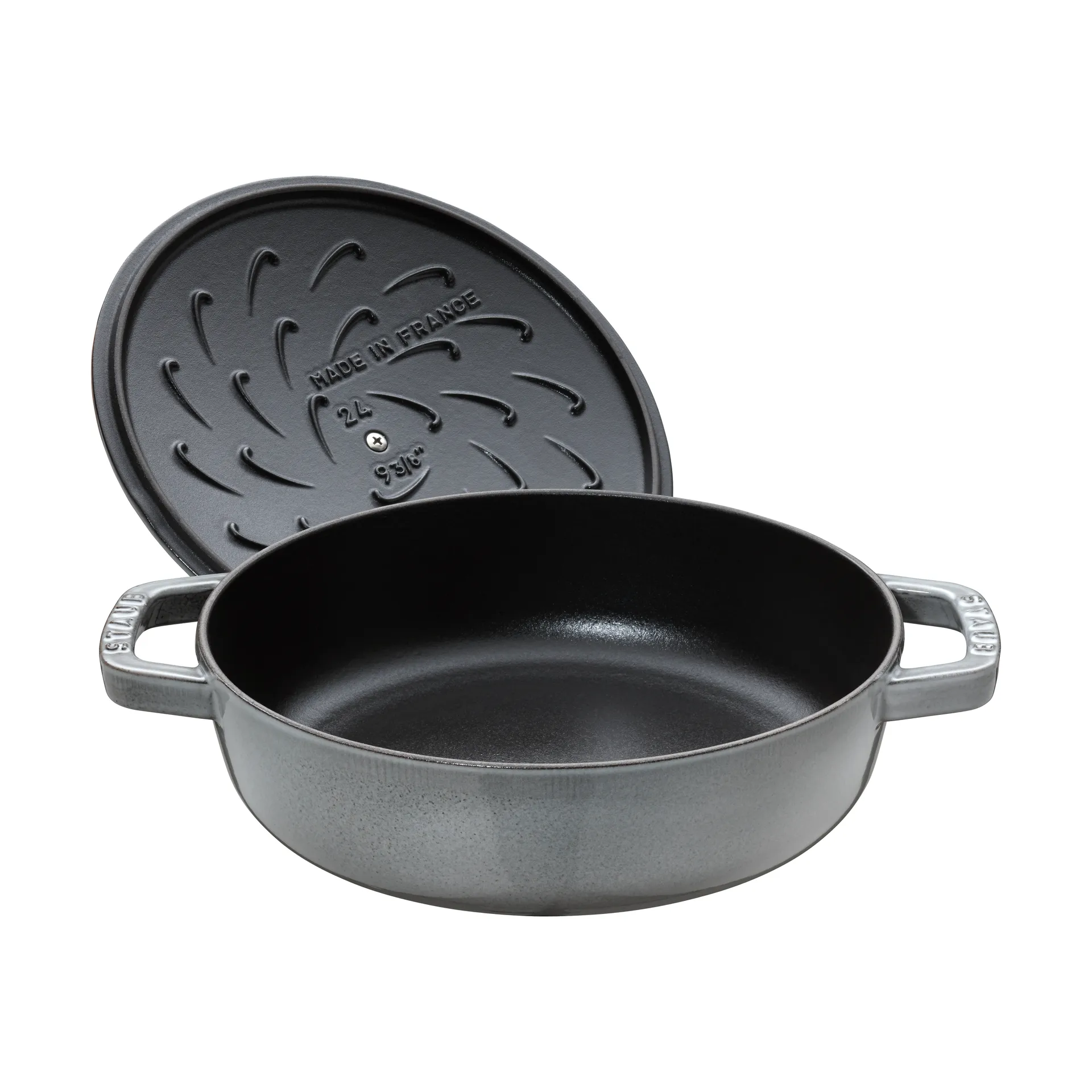 Staub Chistera traktörpanna gjutjärn Ø24 cm, Grafitgrå STAUB