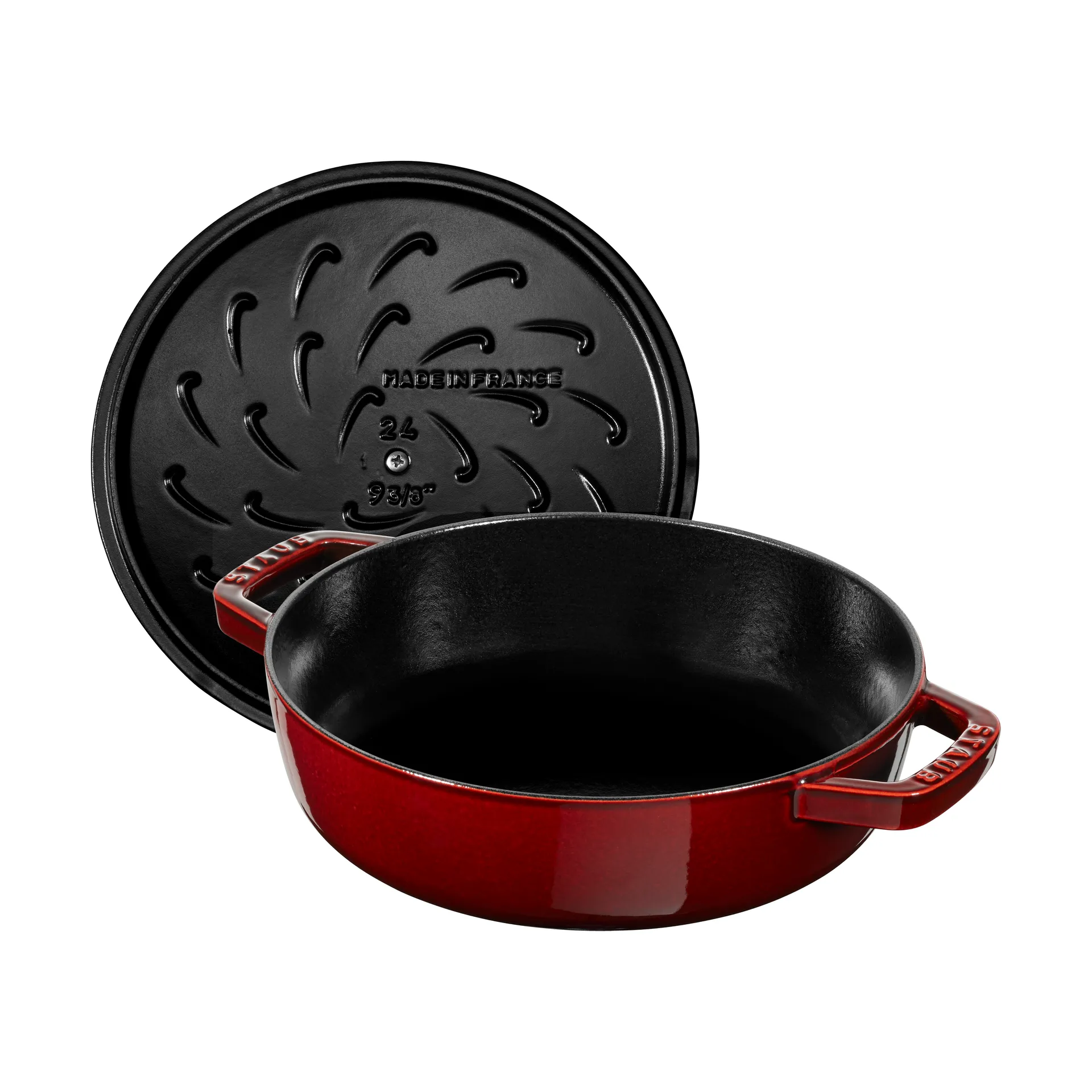 Staub Chistera traktörpanna gjutjärn Ø24 cm, Grenadinröd STAUB