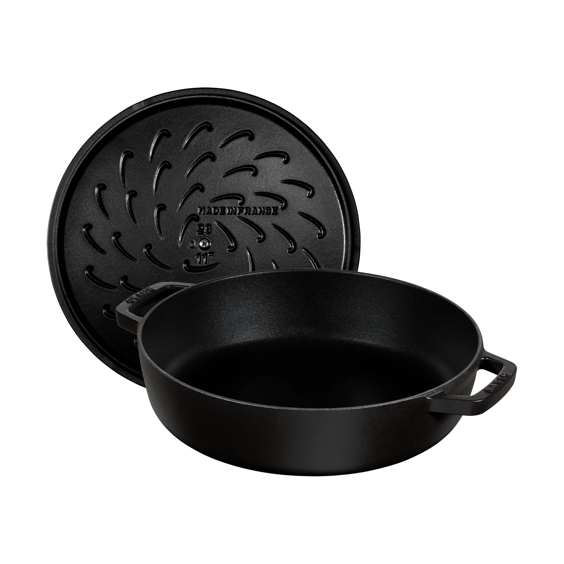 Staub Chistera traktörpanna gjutjärn Ø24 cm, Svart STAUB
