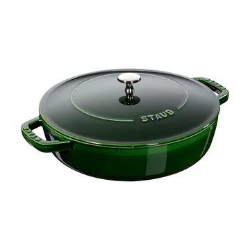 Staub Chistera traktörpanna gjutjärn Ø28 cm - Basilikagrön - STAUB