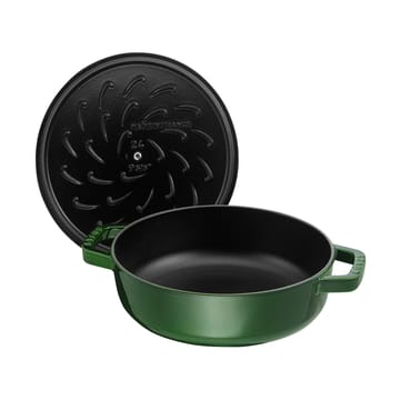 Staub Chistera traktörpanna gjutjärn Ø28 cm - Basilikagrön - STAUB