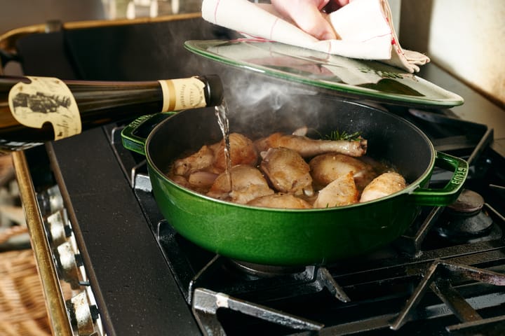 Staub Chistera traktörpanna gjutjärn Ø28 cm, Basilikagrön STAUB