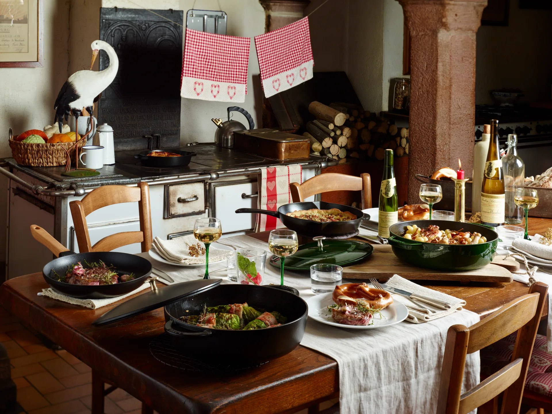 Staub Chistera traktörpanna gjutjärn Ø28 cm, Basilikagrön STAUB