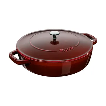 Staub Chistera traktörpanna gjutjärn Ø28 cm - Grenadinröd - STAUB