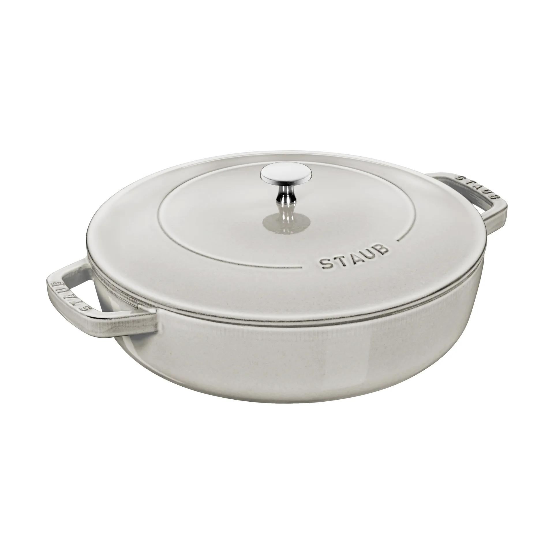 Staub Chistera traktörpanna gjutjärn Ø28 cm, White truffle STAUB