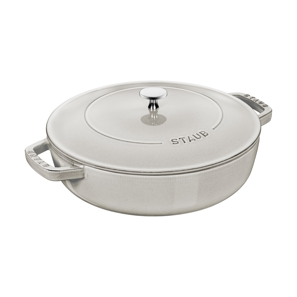 Staub Chistera traktörpanna gjutjärn Ø28 cm White truffle