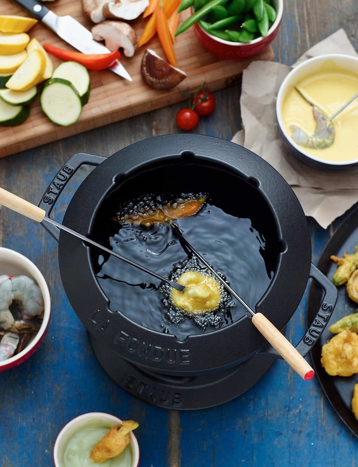 Staub fondueset 1,65 l, svart STAUB