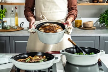 Staub Gryt & kastrullset stapelbara 5 delar - White truffle - STAUB
