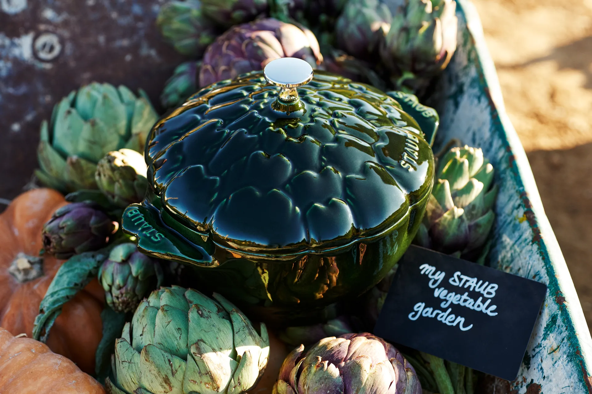 Staub La Cocotte gryta kronärtskocka 3 L, Basilikagrön STAUB