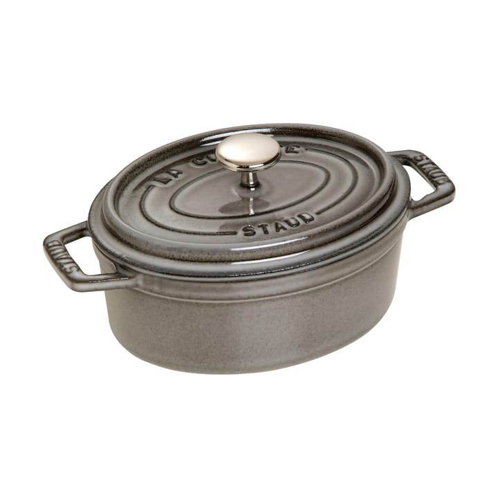 Staub La Cocotte oval gryta gjutjärn 0,6 L - Grafitgrå - STAUB