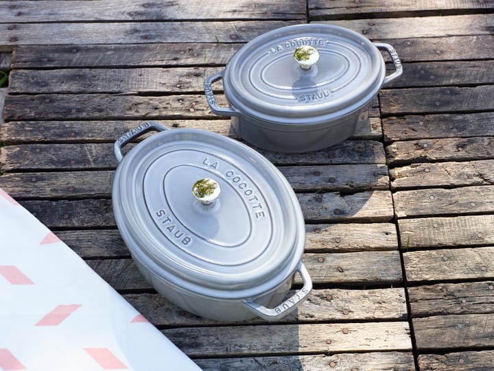 Staub La Cocotte oval gryta gjutjärn 0,6 L, Grafitgrå STAUB
