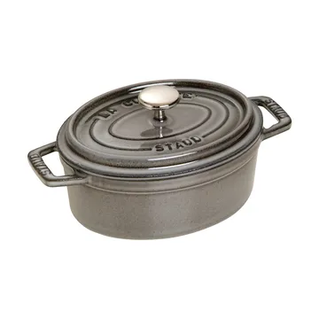 Staub La Cocotte oval gryta gjutjärn 1 L - Grafitgrå - STAUB