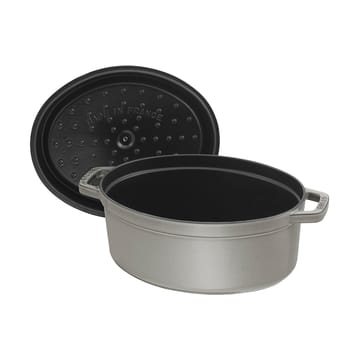 Staub La Cocotte oval gryta gjutjärn 1 L - Grafitgrå - STAUB