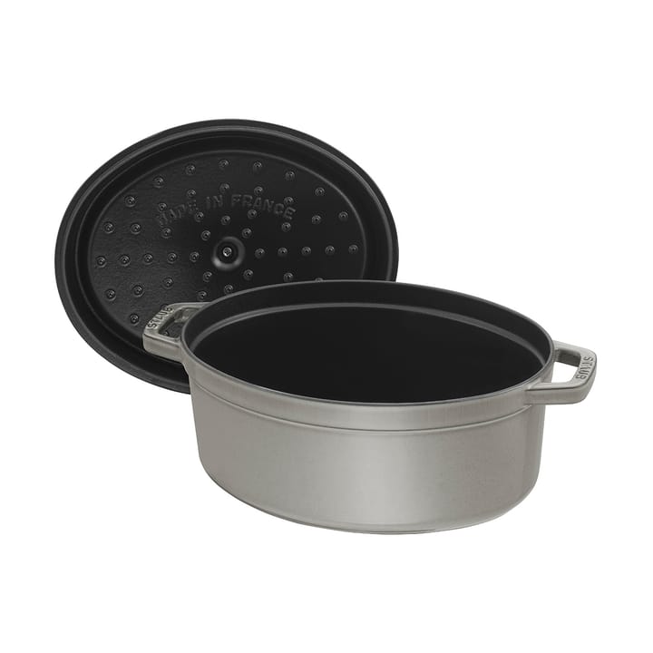 Staub La Cocotte oval gryta gjutjärn 1 L, Grafitgrå STAUB