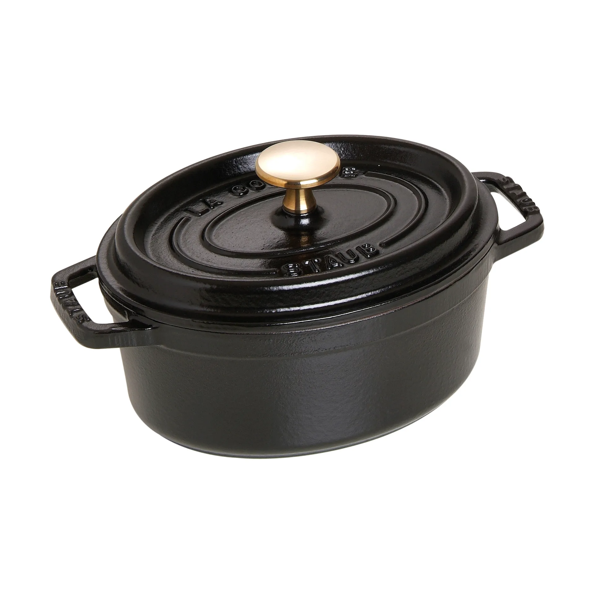 Staub La Cocotte oval gryta gjutjärn 1 L, Svart STAUB