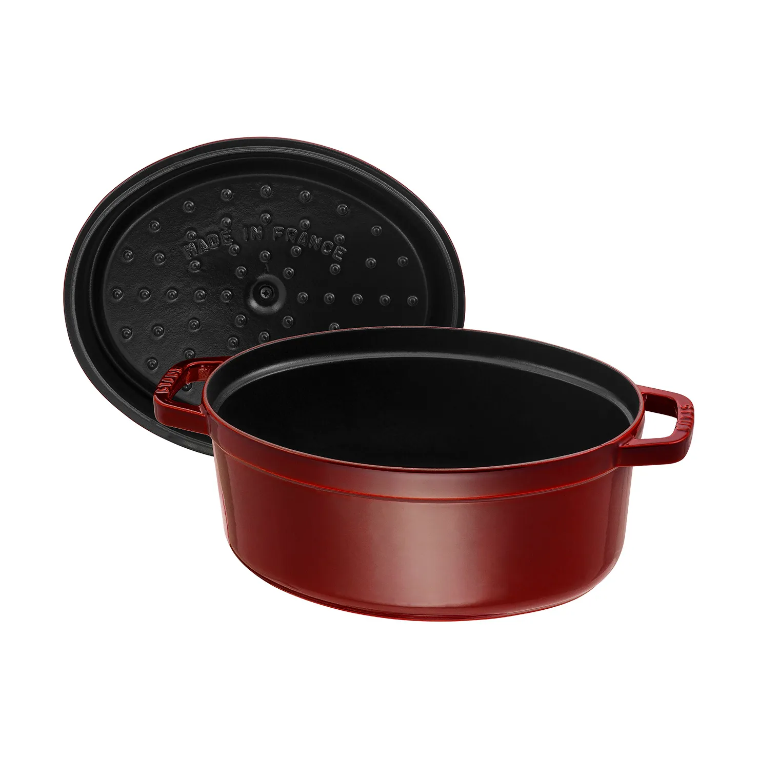 Staub La Cocotte oval gryta gjutjärn 5,5 L, Grenadinröd STAUB
