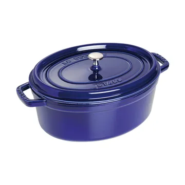 Staub La Cocotte oval gryta gjutjärn 5,5 L - Mörkblå - STAUB