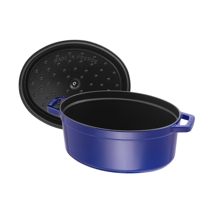 Staub La Cocotte oval gryta gjutjärn 5,5 L, Mörkblå STAUB