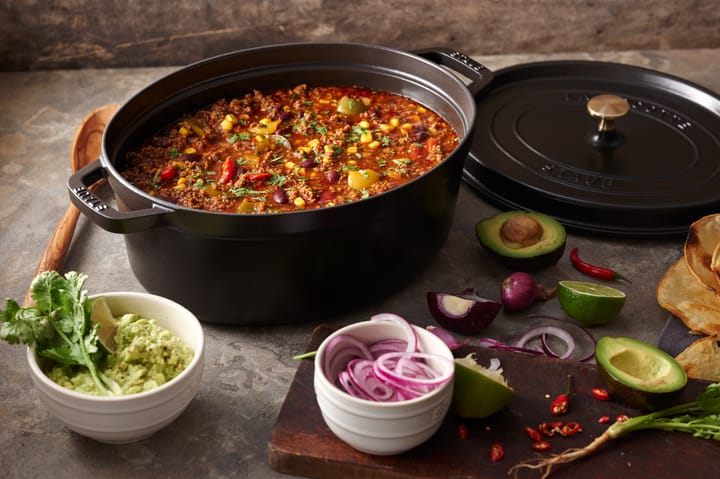 Staub La Cocotte oval gryta gjutjärn 5,5 L, Svart STAUB