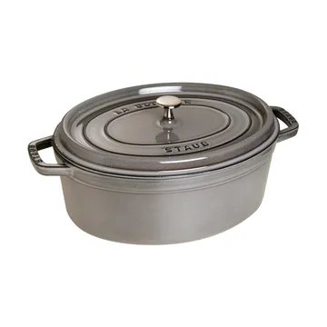 Staub La Cocotte oval gryta gjutjärn 6,7 L - Grafitgrå - STAUB