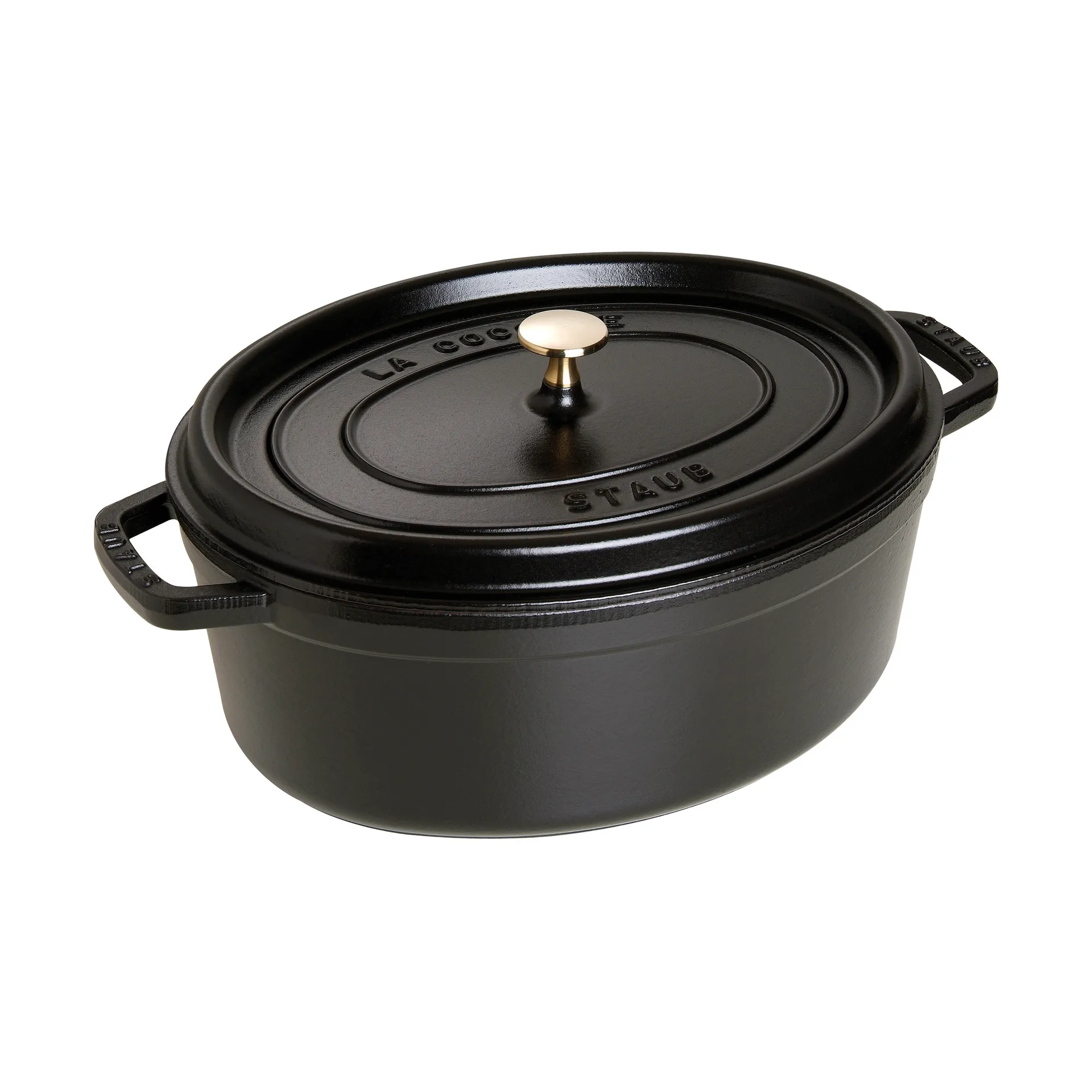 Staub La Cocotte oval gryta gjutjärn 6,7 L, Svart STAUB
