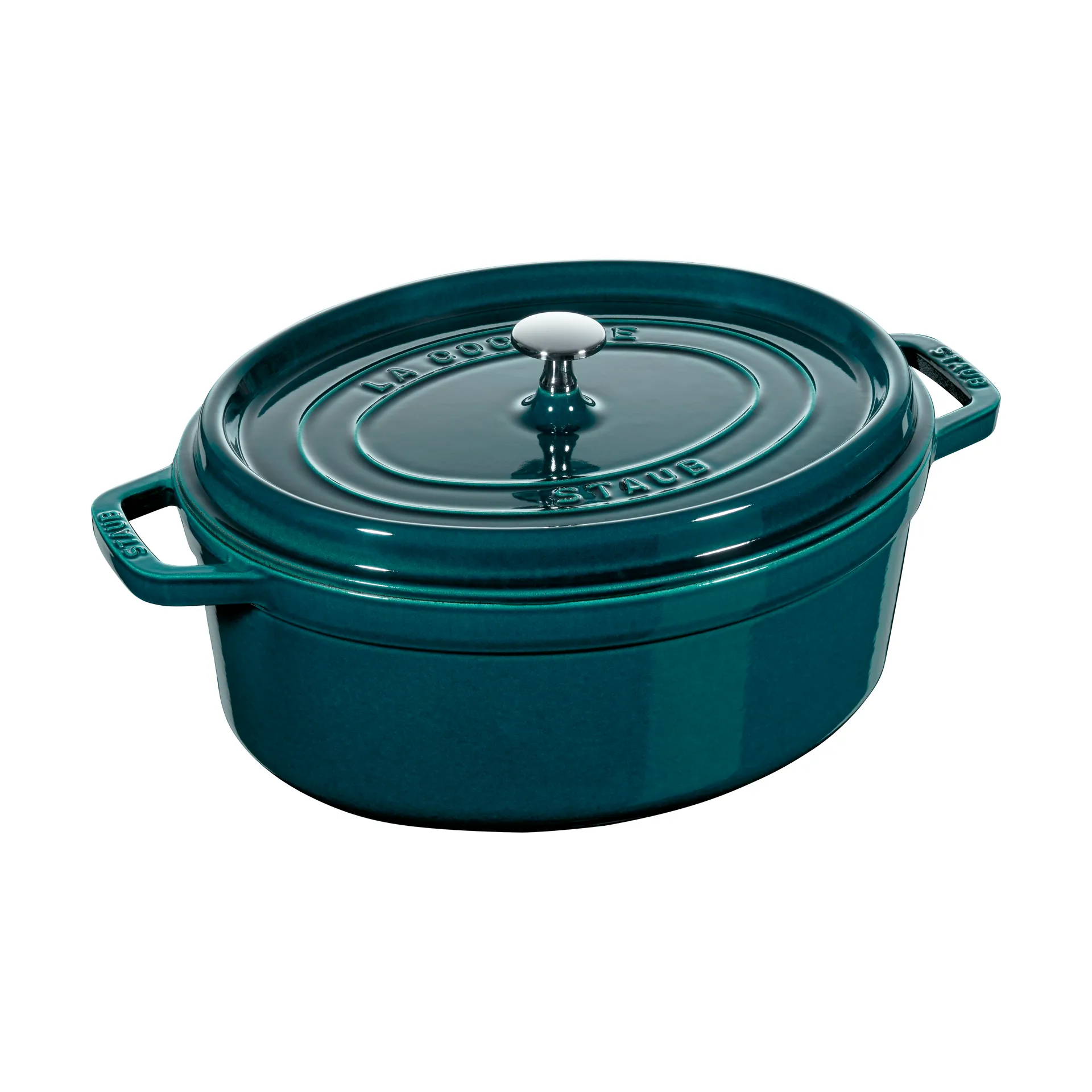 Staub La Cocotte oval gryta gjutjärn 8 L, La Mer STAUB