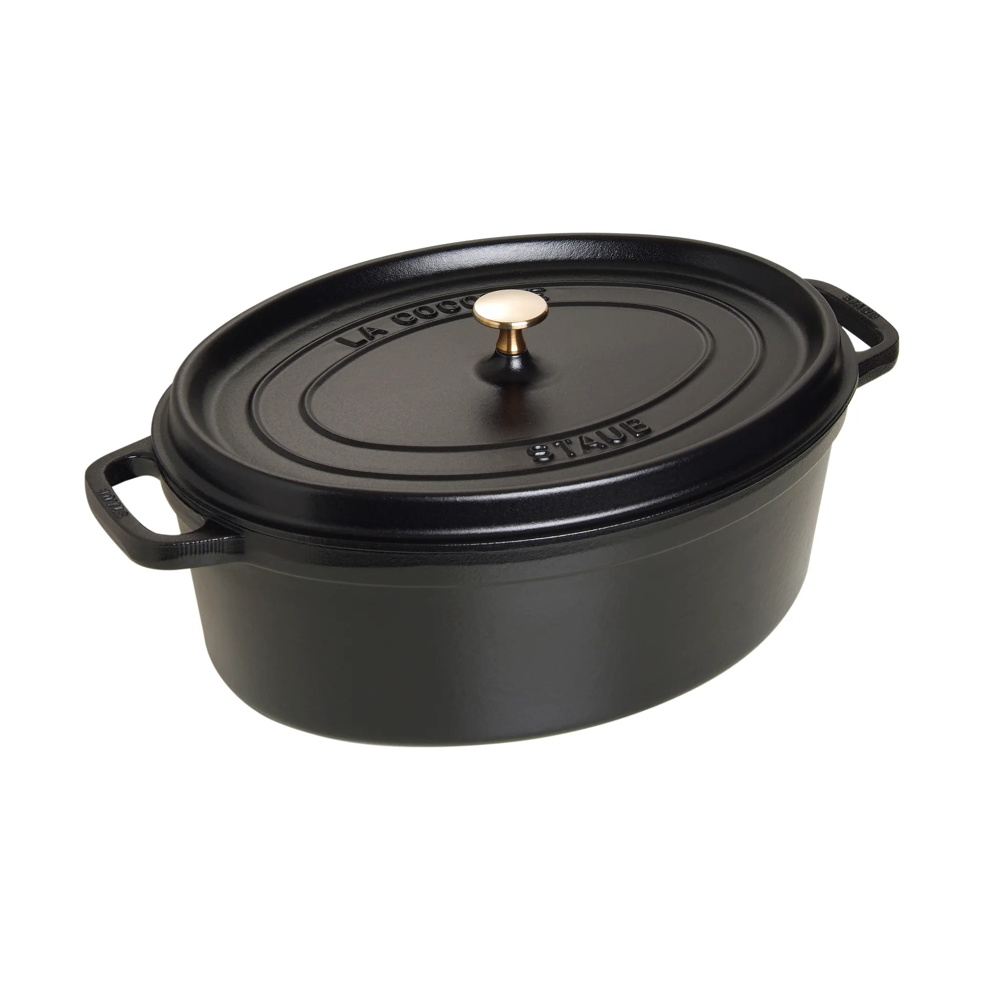 Staub La Cocotte oval gryta gjutjärn 8 L, Svart STAUB