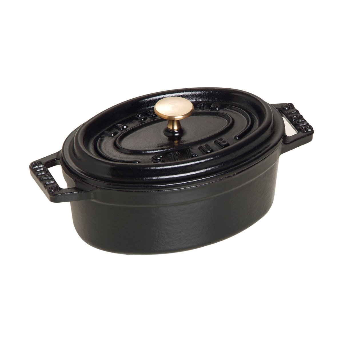 Staub La Cocotte oval minigryta gjutjärn 0,25 L Svart