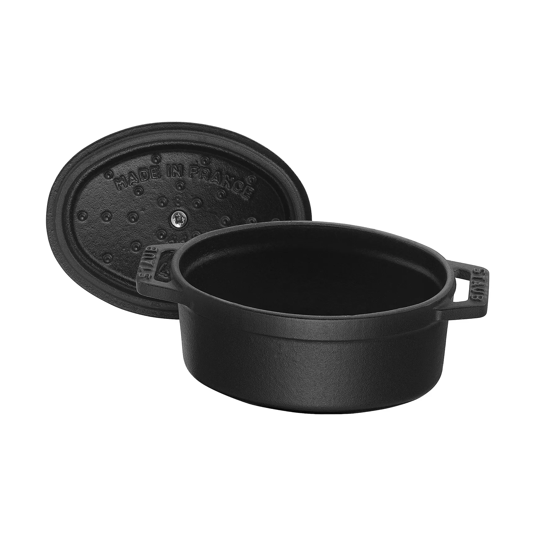 Staub La Cocotte oval minigryta gjutjärn 0,25 L, Svart STAUB