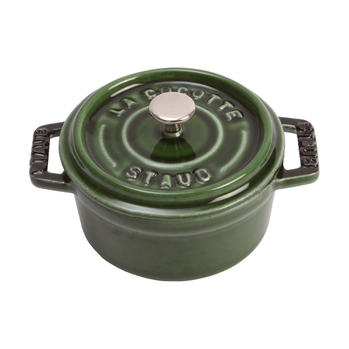 Staub La Cocotte rund gryta gjutjärn 0,25 L - Basilikagrön - STAUB