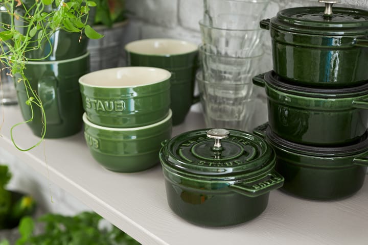 Staub La Cocotte rund gryta gjutjärn 0,25 L, Basilikagrön STAUB
