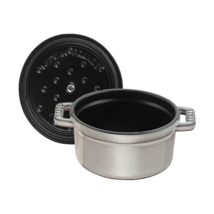 Staub La Cocotte rund gryta gjutjärn 0,25 L, Grafitgrå STAUB