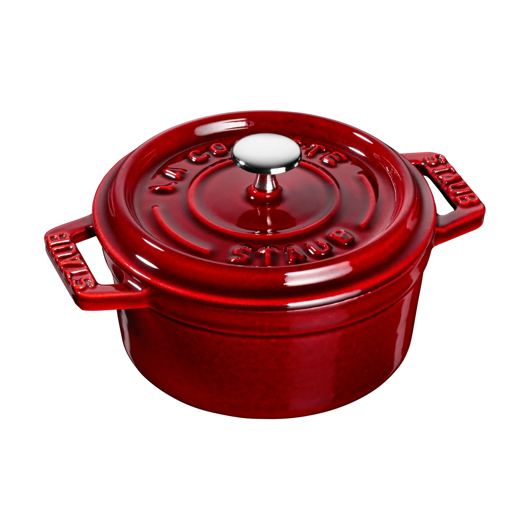 Staub La Cocotte rund gryta gjutjärn 0,25 L, Grenadinröd STAUB