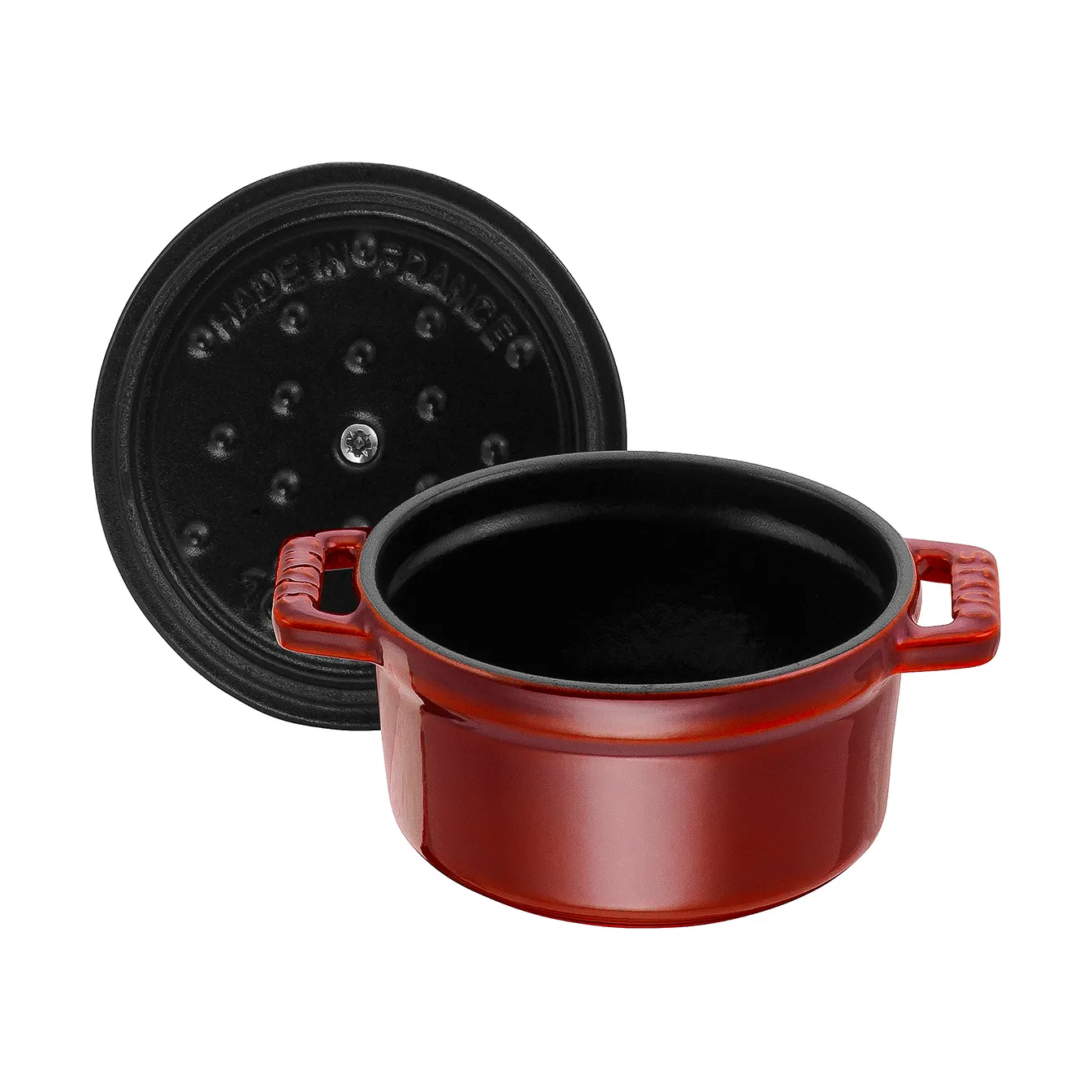 Staub La Cocotte rund gryta gjutjärn 0,25 L, Grenadinröd STAUB