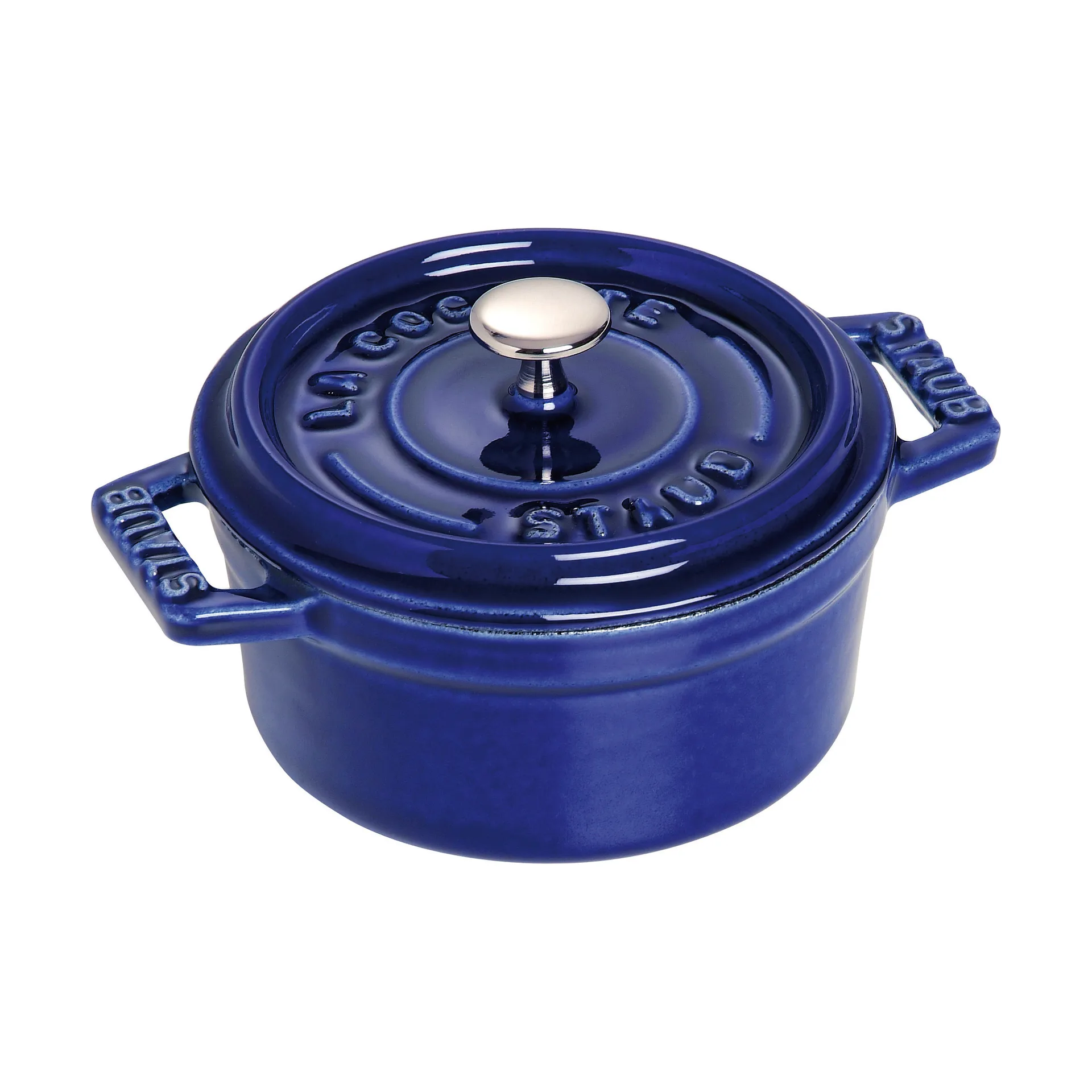 Staub La Cocotte rund gryta gjutjärn 0,25 L, Mörkblå STAUB