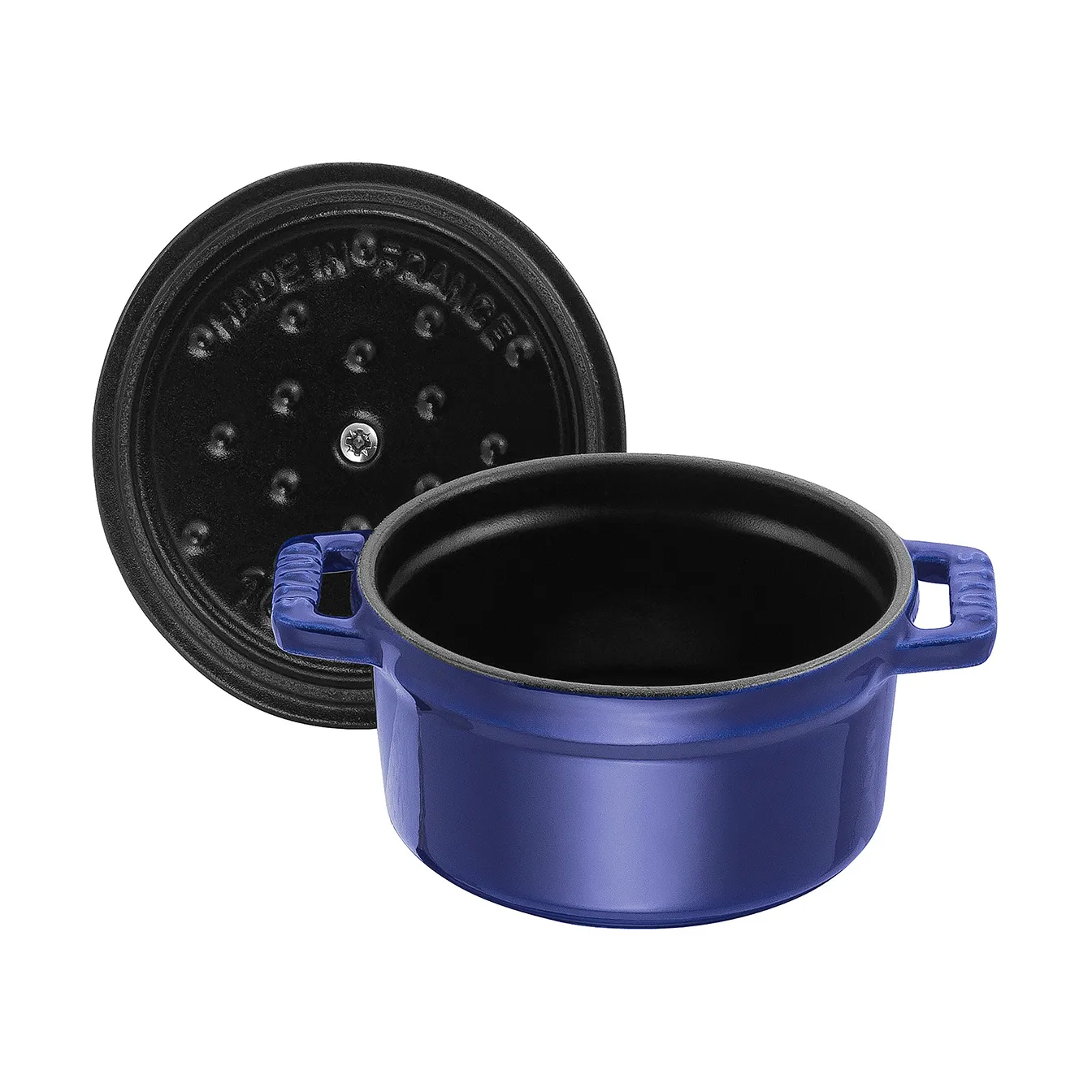 Staub La Cocotte rund gryta gjutjärn 0,25 L, Mörkblå STAUB
