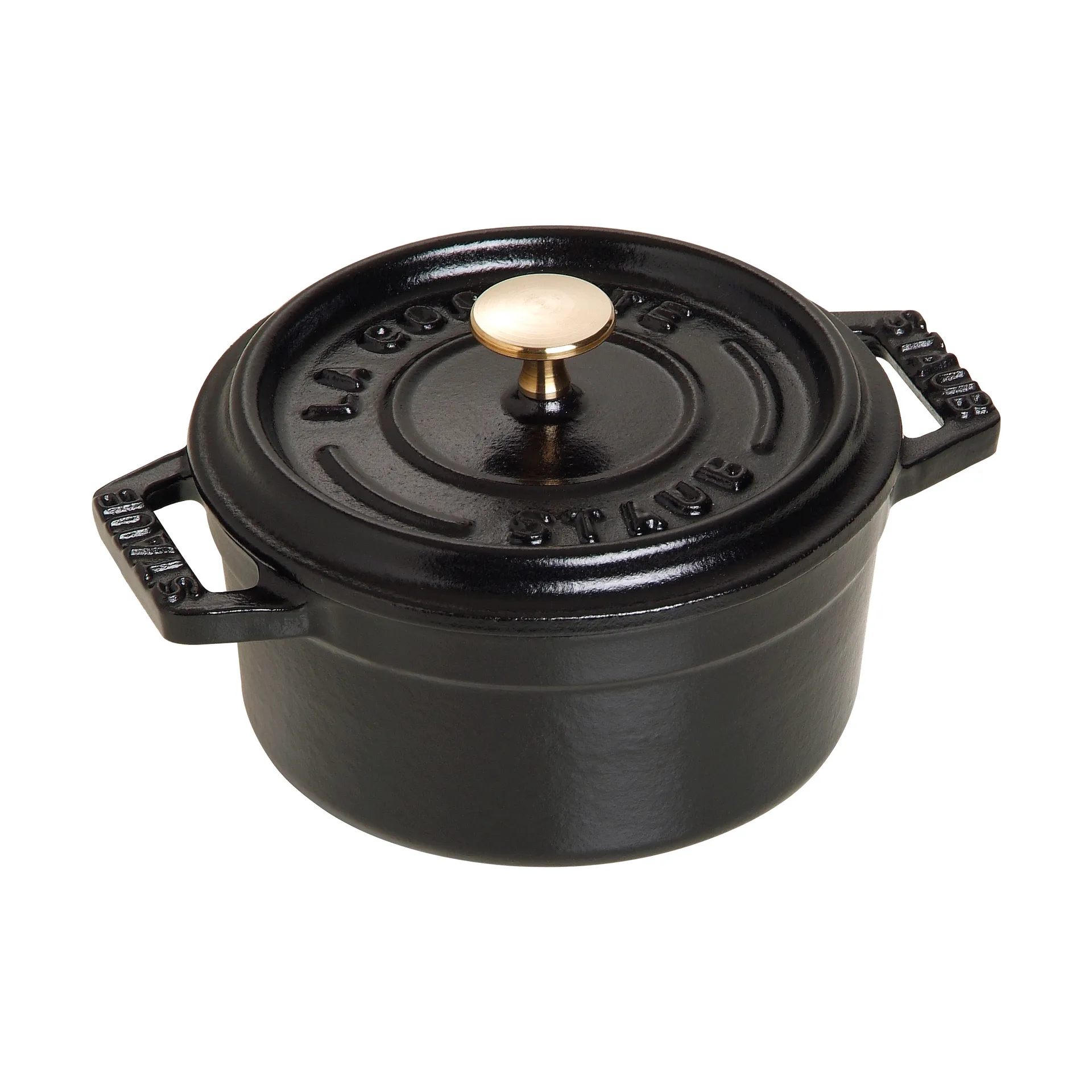 Staub La Cocotte rund gryta gjutjärn 0,25 L, Svart STAUB