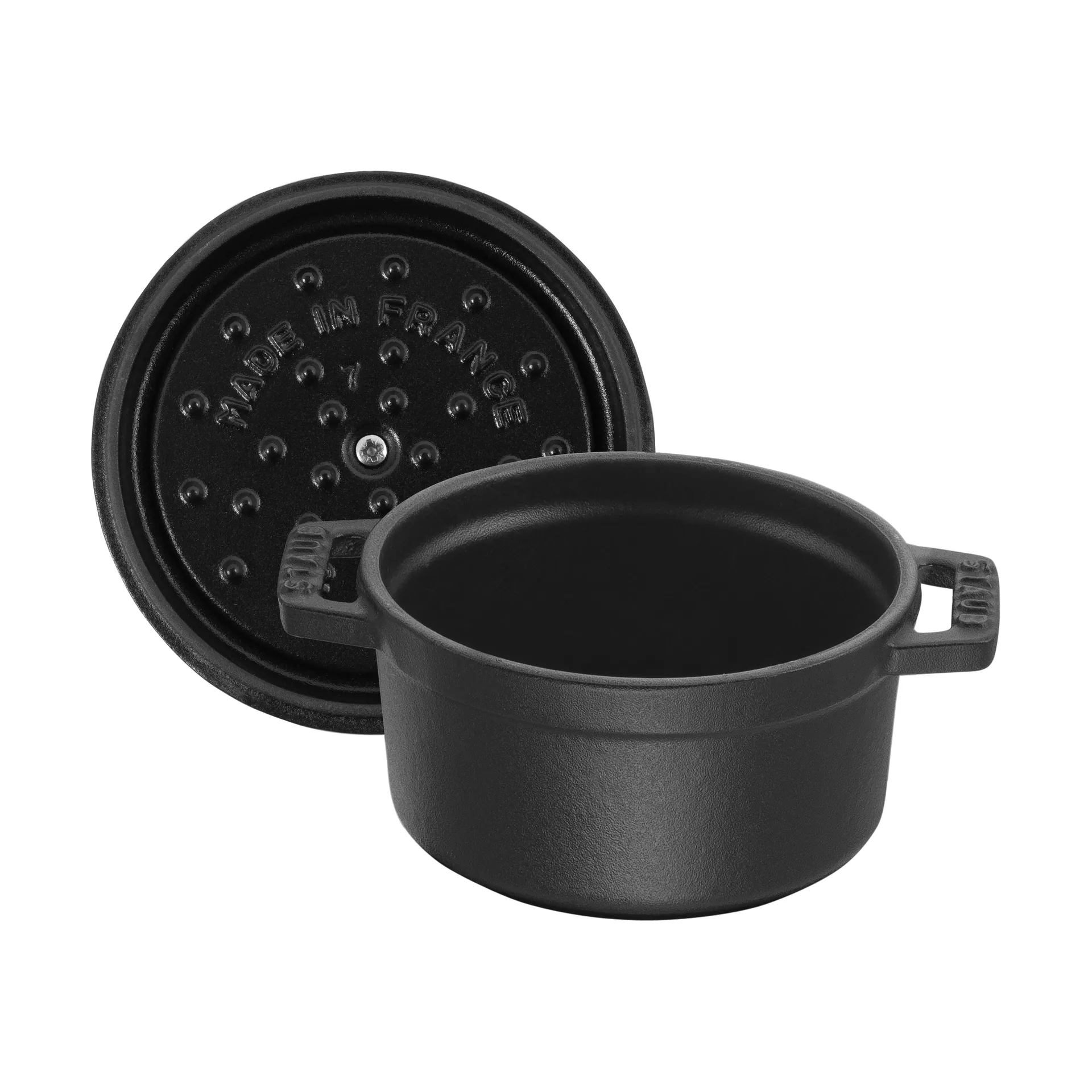 Staub La Cocotte rund gryta gjutjärn 0,4 L, Svart STAUB