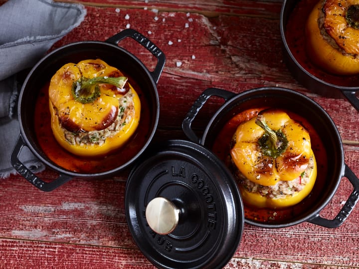Staub La Cocotte rund gryta gjutjärn 0,4 L, Svart STAUB