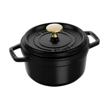Staub La Cocotte rund gryta gjutjärn 1,2 L - Svart - STAUB