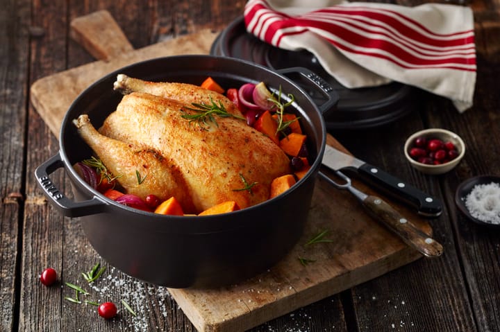 Staub La Cocotte rund gryta gjutjärn 1,2 L, Svart STAUB