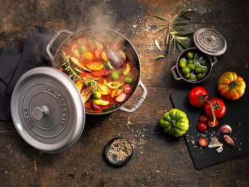 Staub La Cocotte rund gryta gjutjärn 12,6 L - Grafitgrå - STAUB
