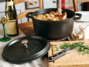 Staub La Cocotte rund gryta gjutjärn 12,6 L - Svart - STAUB
