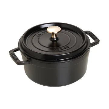 Staub La Cocotte rund gryta gjutjärn 1,7 L - Svart - STAUB