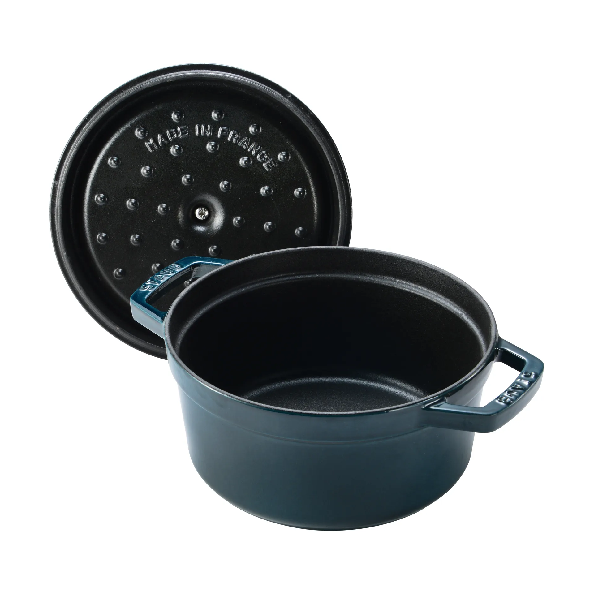 Staub La Cocotte rund gryta gjutjärn 2,2 L, La Mer STAUB
