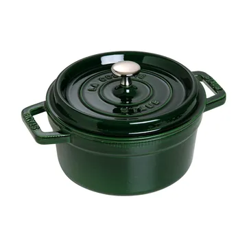 Staub La Cocotte rund gryta gjutjärn 2,6 L - Basilikagrön - STAUB