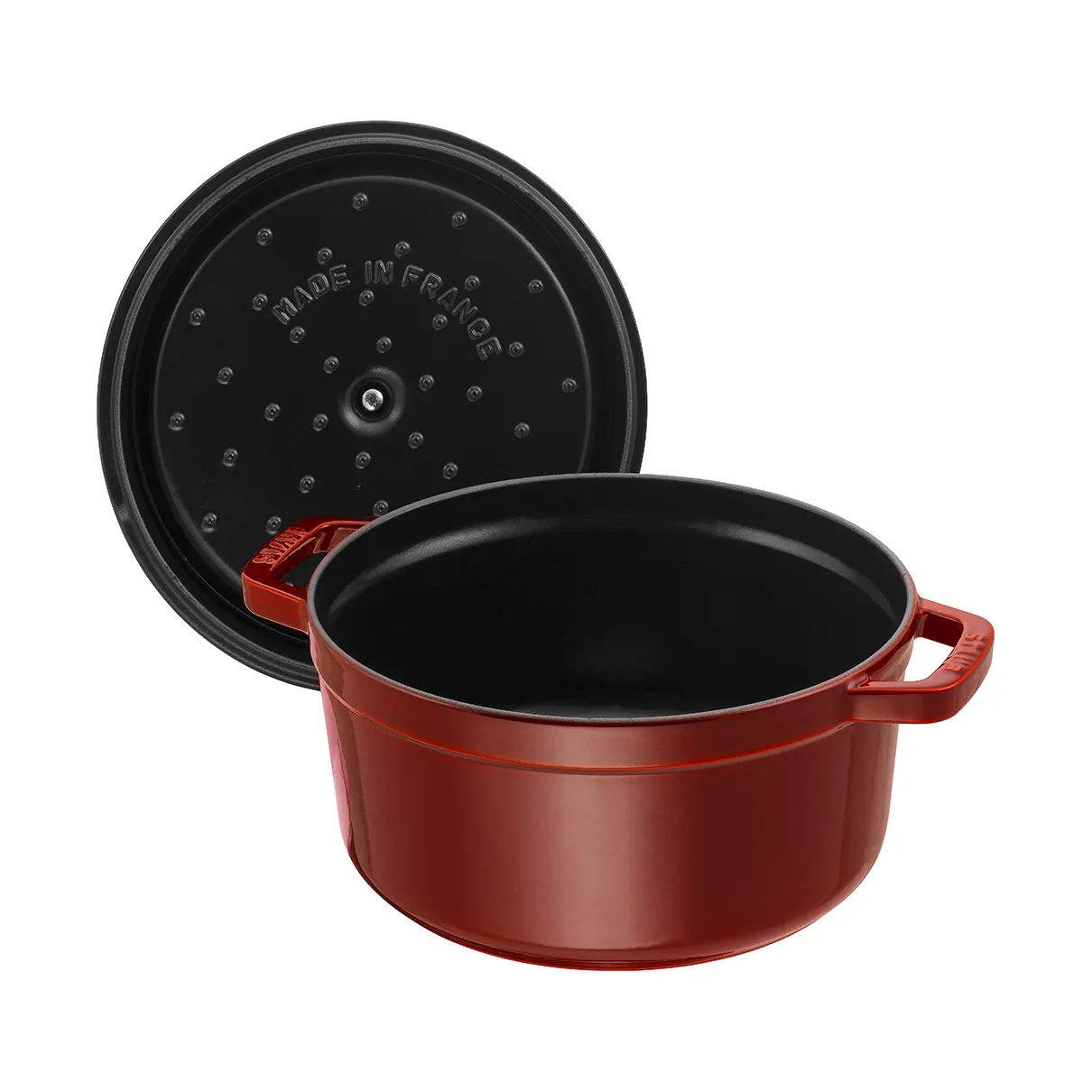 Staub La Cocotte rund gryta gjutjärn 2,6 L, Grenadinröd STAUB
